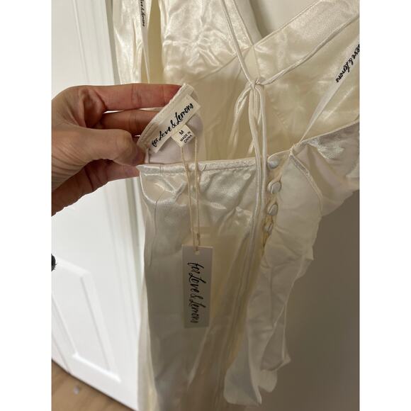 NWT For Love & Lemons James Asymmetrical White Gown Dress $468 MSRP - Picture 7 of 10